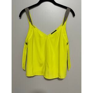Rag & Bone  Colette Silk Cami Top Strap Lime Green Womens Size XXS